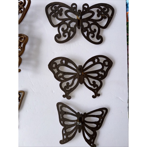 Vtg Syroco Butterfly WallDecor Plastic Resin Hang 1978 Retro Boho Brown 70s core - Picture 5 of 8